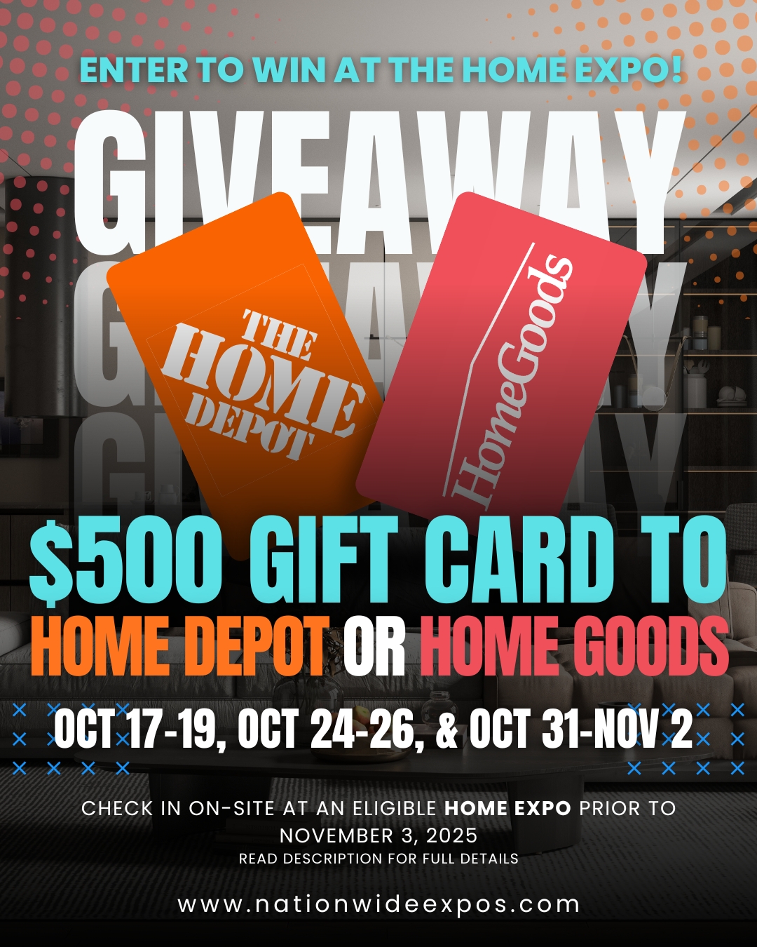 Home EXPO Home Depot _ Home Goods Gift Card Giveaway Post Graphic
